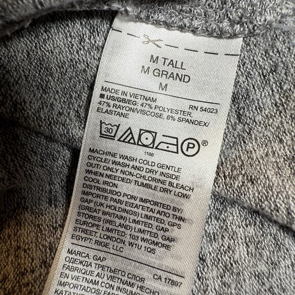 GAP Jogger Set Hoodie Sweatshirt Sz M Tall and Sweatpants S Tall Heather Gray - Picture 7 of 8